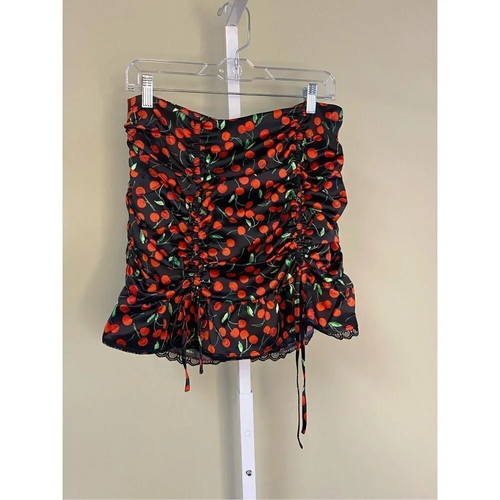 Majorelle NWT Kym Crop and Kym Mini Skirt Set in Black Cherry Size M - Picture 13 of 16